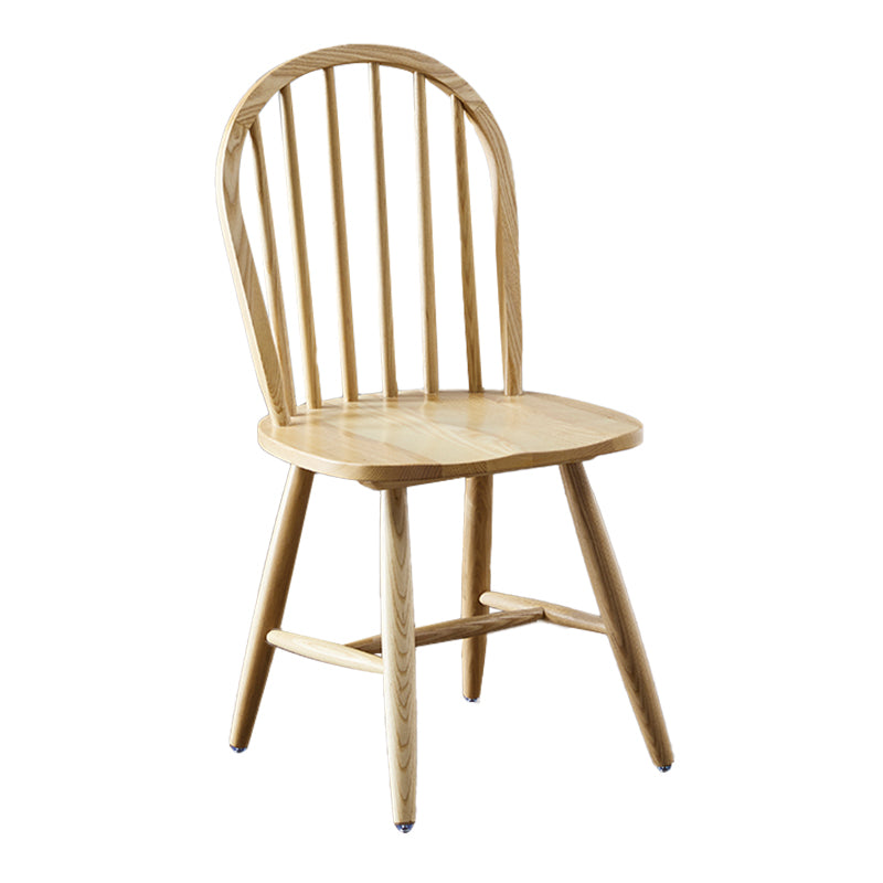 Silla de comedor de madera moderna, silla lateral Windsor sin brazos para uso doméstico