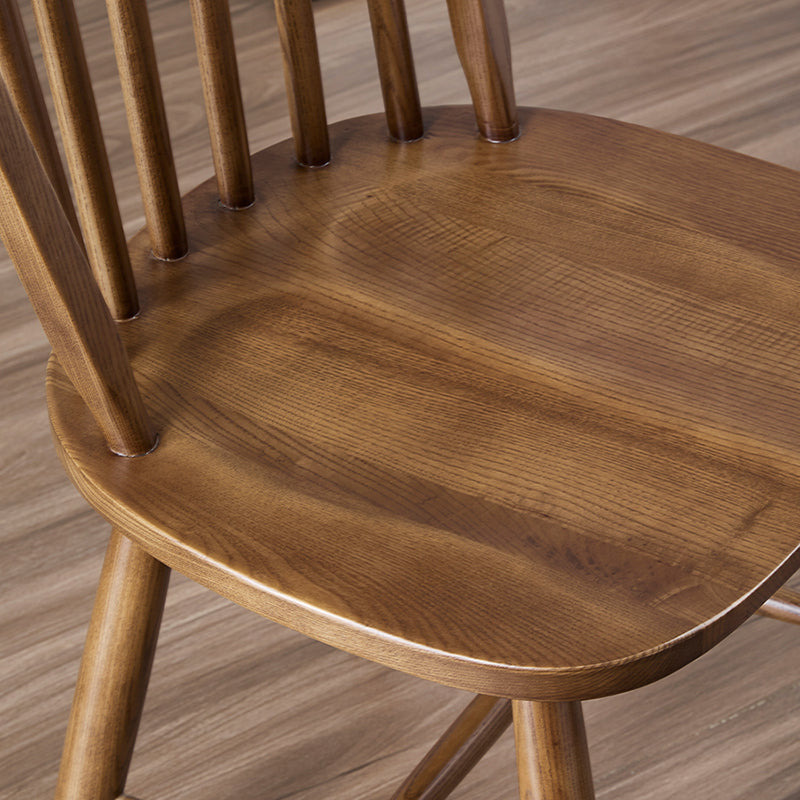 Silla de comedor de madera moderna, silla lateral Windsor sin brazos para uso doméstico