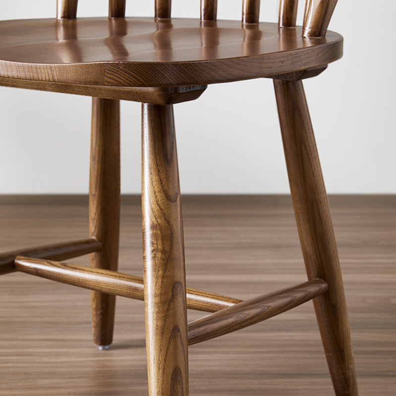 Silla de comedor de madera moderna, silla lateral Windsor sin brazos para uso doméstico