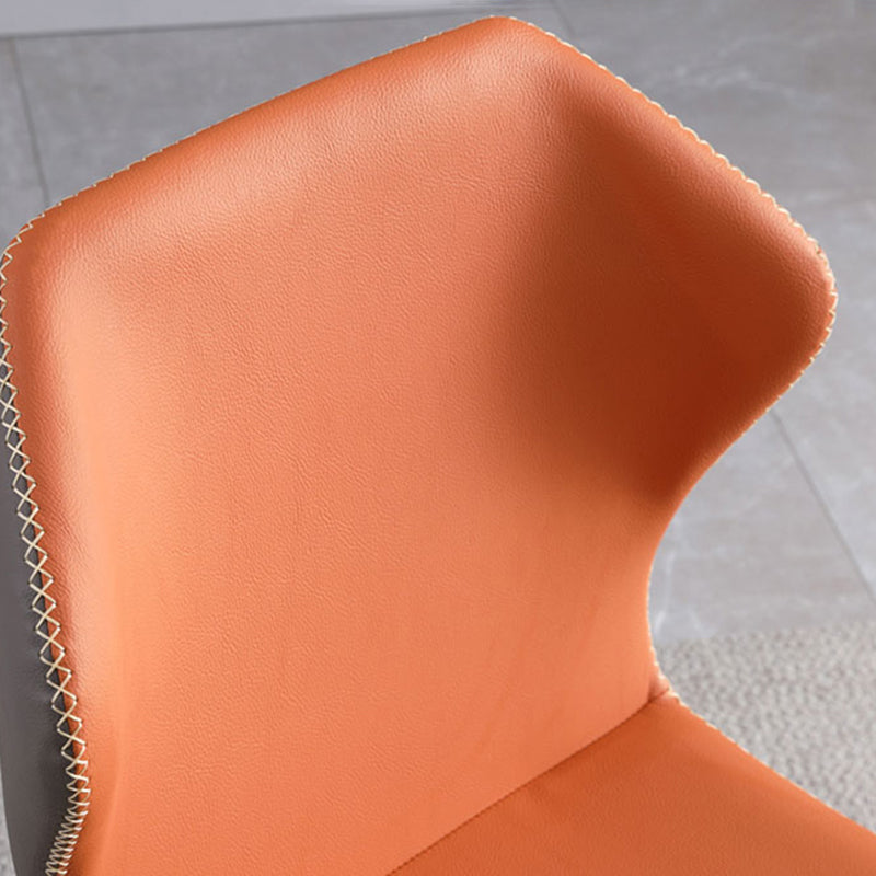 Industrial Metal Dining Room Chairs Armless Wingback Side Chair (Set of 2)