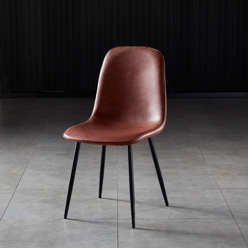 Chaises de salle à manger en métal de Style nordique, chaises latérales sans bras à dossier solide pour la cuisine