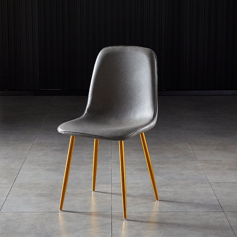 Chaises de salle à manger en métal de Style nordique, chaises latérales sans bras à dossier solide pour la cuisine
