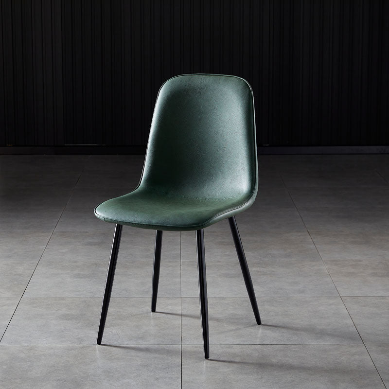 Chaises de salle à manger en métal de Style nordique, chaises latérales sans bras à dossier solide pour la cuisine