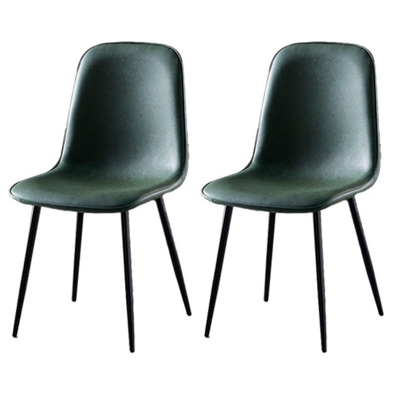 Chaises de salle à manger en métal de Style nordique, chaises latérales sans bras à dossier solide pour la cuisine