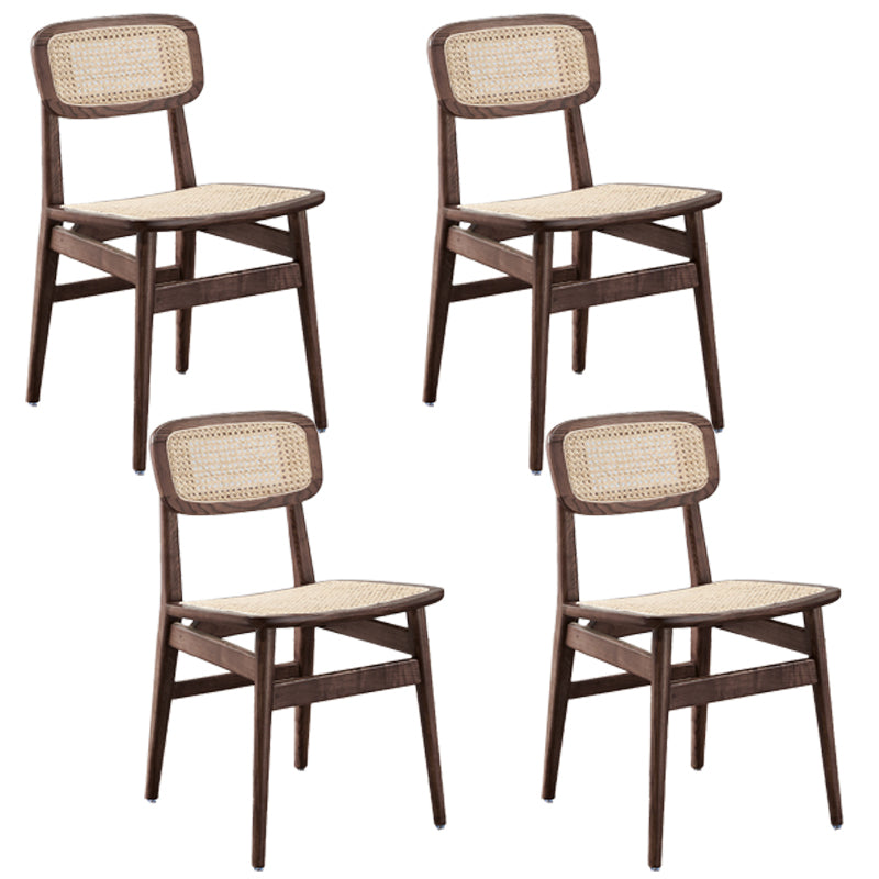Silla de madera de fresno de estilo tradicional, juego de sillas laterales con respaldo abierto para comedor