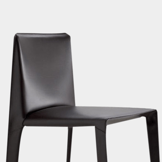 Silla lateral de estilo moderno para el hogar, silla tapizada de metal con respaldo sólido para comedor