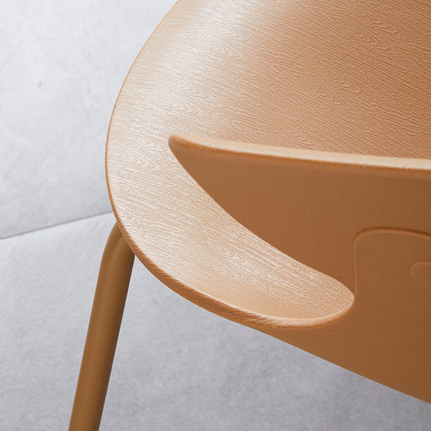 Sillón de comedor de metal industrial, sillas de comedor de plástico para uso en restaurantes