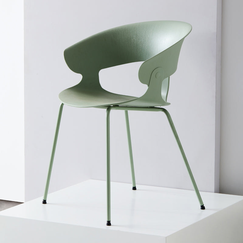 Sillón de comedor de metal industrial, sillas de comedor de plástico para uso en restaurantes