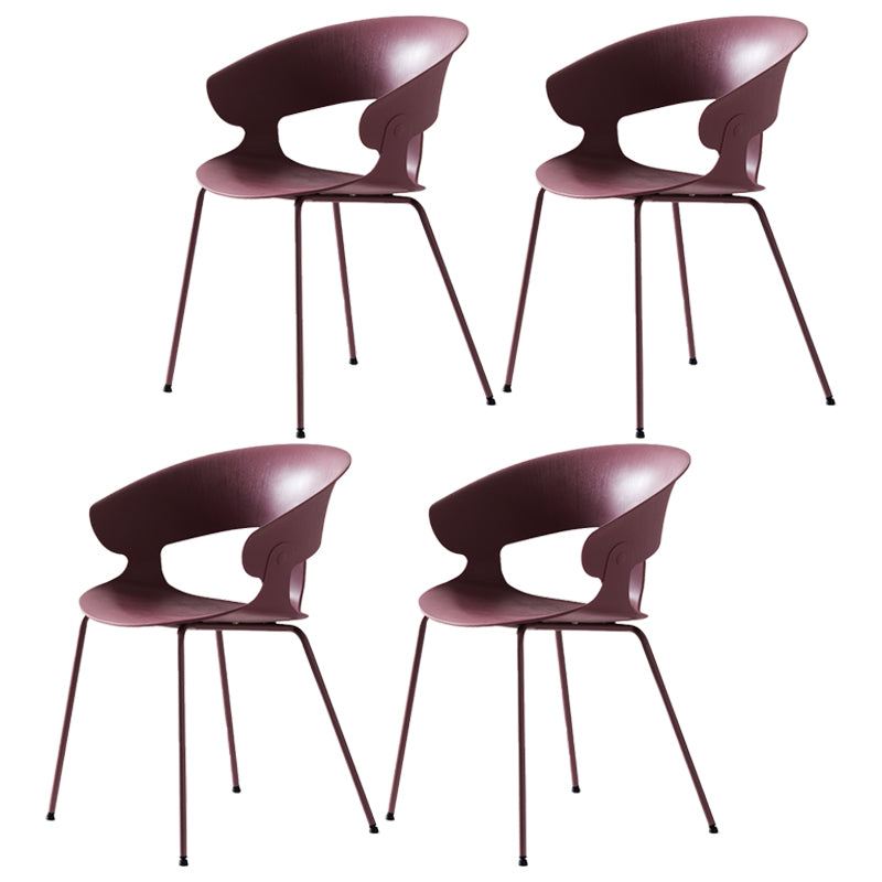 Sillón de comedor de metal industrial, sillas de comedor de plástico para uso en restaurantes