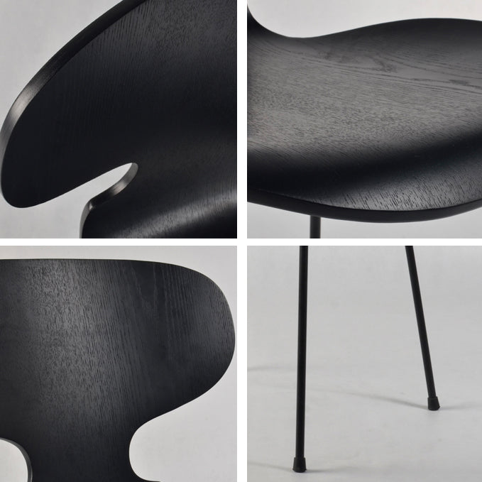 Silla lateral casera contemporánea Silla de comedor tapizada de metal con respaldo sólido