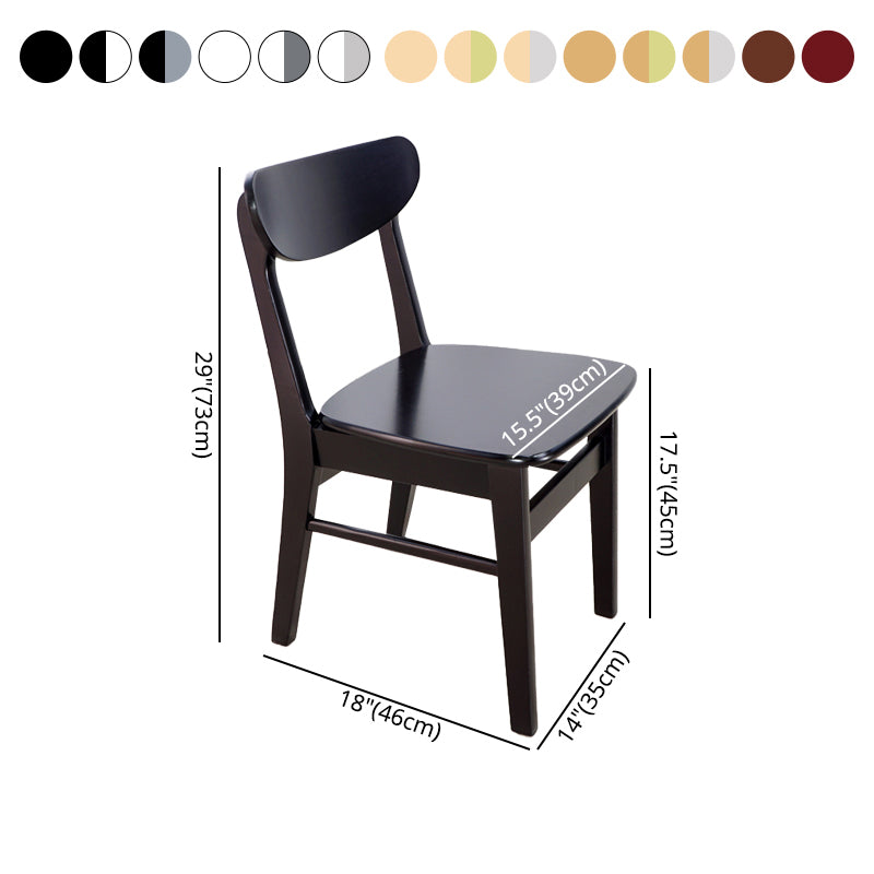 Scandinavian Upholstered Restaurant Side Chair Open Back Dining Chair