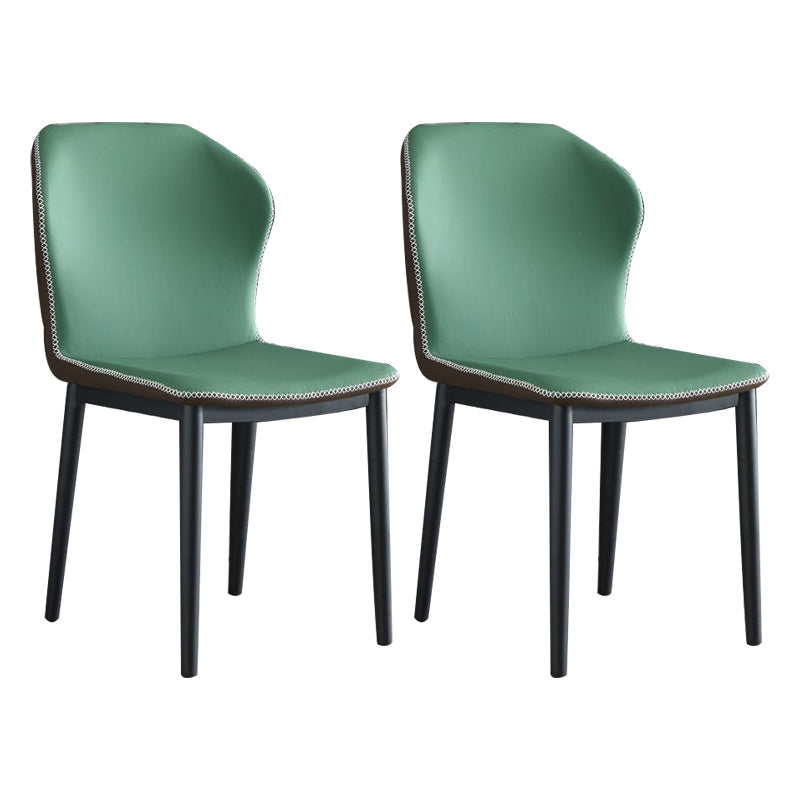 Silla lateral de cuero moderna para restaurante Silla de comedor con respaldo mate y acabado mate