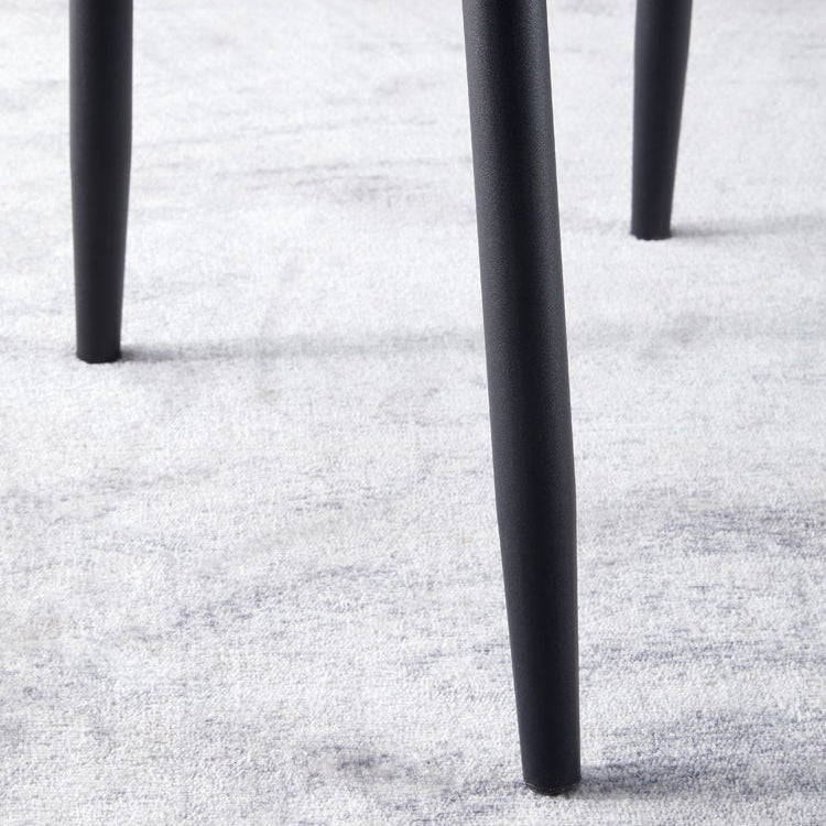 Silla lateral de cuero moderna para restaurante Silla de comedor con respaldo mate y acabado mate