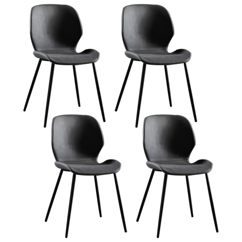 Contemporary Home Upholstered Side Chair Matte Finish Wingback Dining Chair