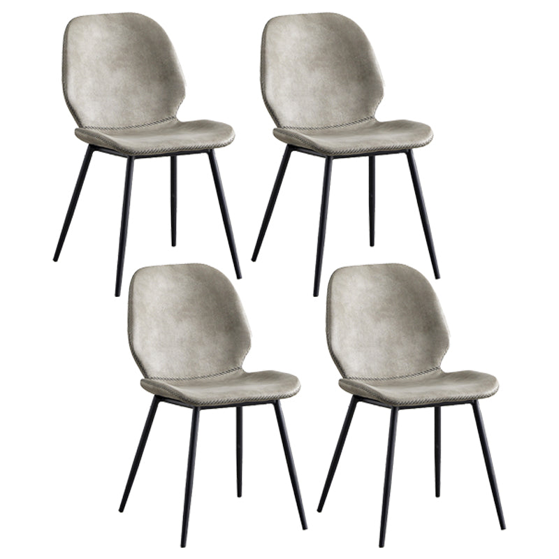 Contemporary Home Upholstered Side Chair Matte Finish Wingback Dining Chair