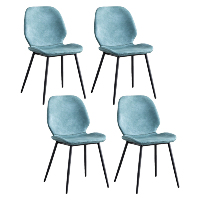 Contemporary Home Upholstered Side Chair Matte Finish Wingback Dining Chair