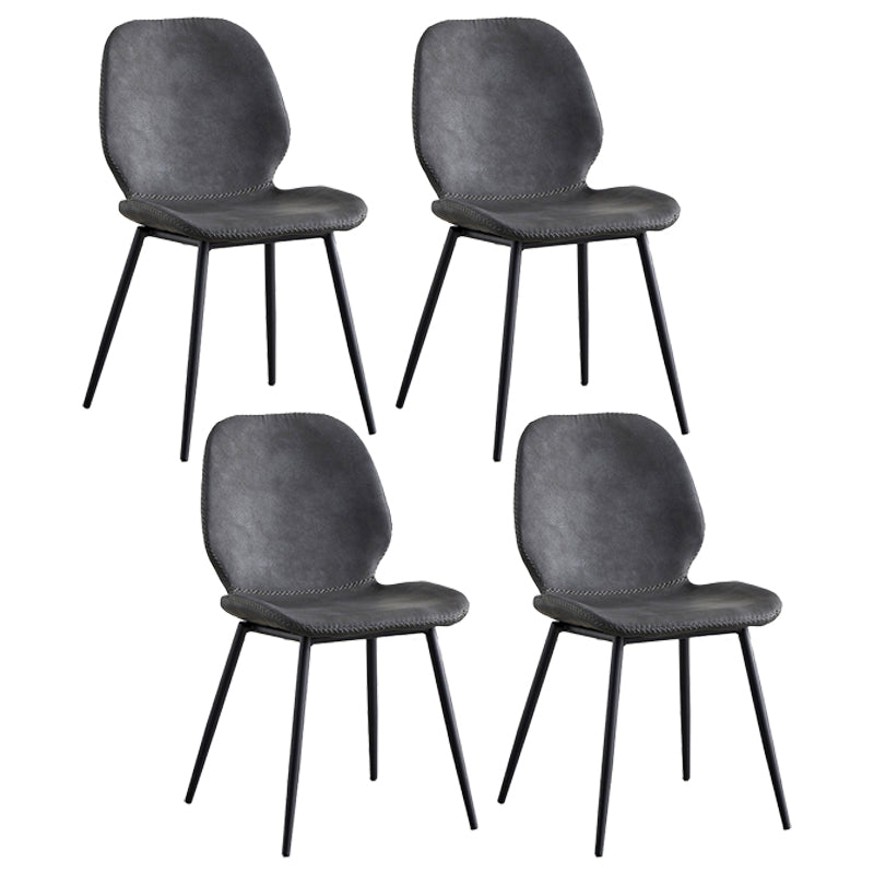 Contemporary Home Upholstered Side Chair Matte Finish Wingback Dining Chair