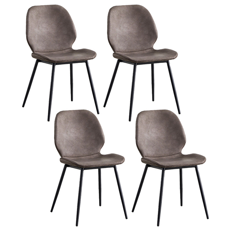 Contemporary Home Upholstered Side Chair Matte Finish Wingback Dining Chair