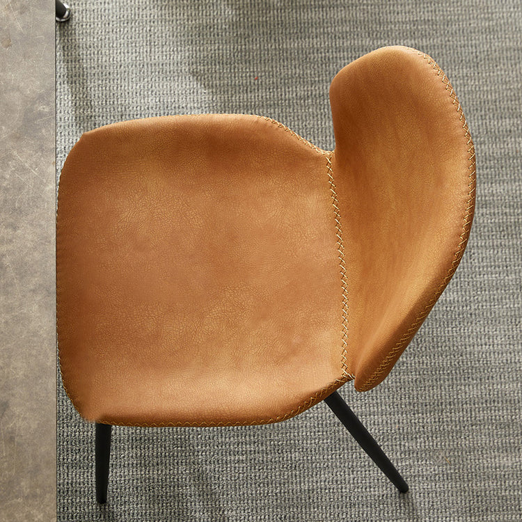 Contemporary Home Upholstered Side Chair Matte Finish Wingback Dining Chair
