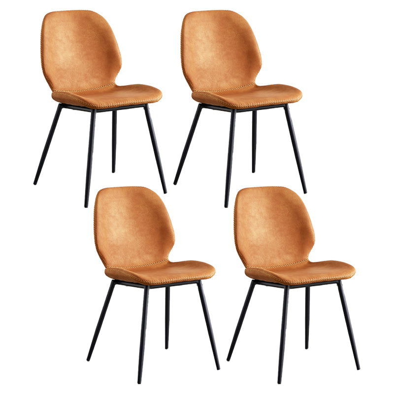 Contemporary Home Upholstered Side Chair Matte Finish Wingback Dining Chair