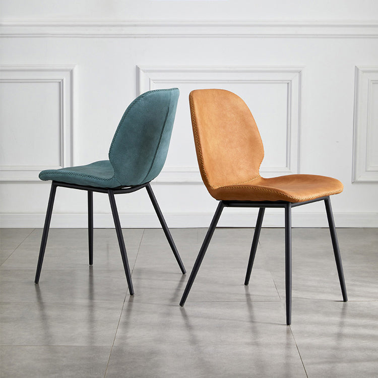 Contemporary Home Upholstered Side Chair Matte Finish Wingback Dining Chair