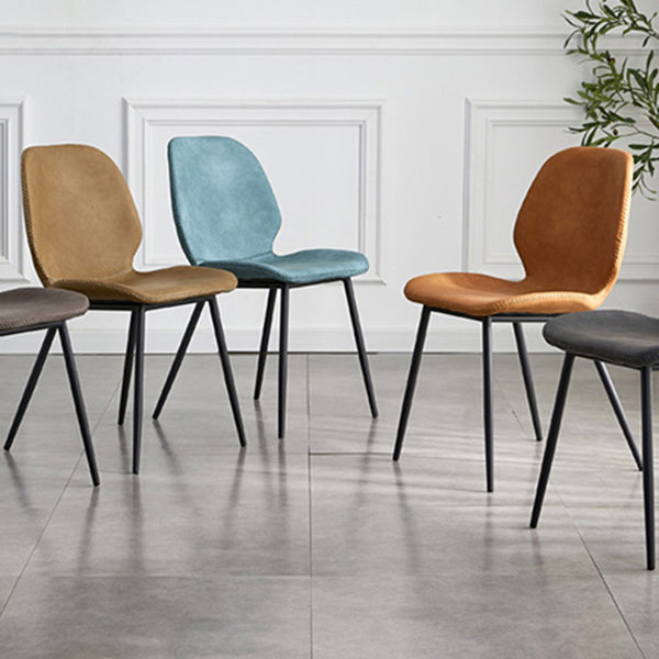 Contemporary Home Upholstered Side Chair Matte Finish Wingback Dining Chair