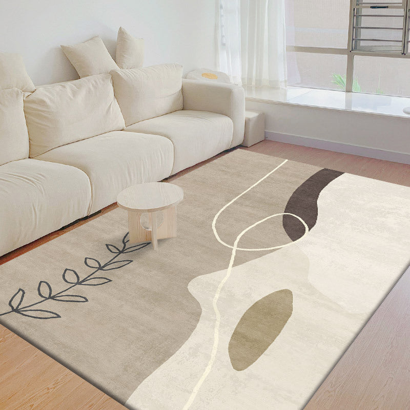 Nordic Style Light Color Rug Area Rug Stain Resistant Carpet for Living Room