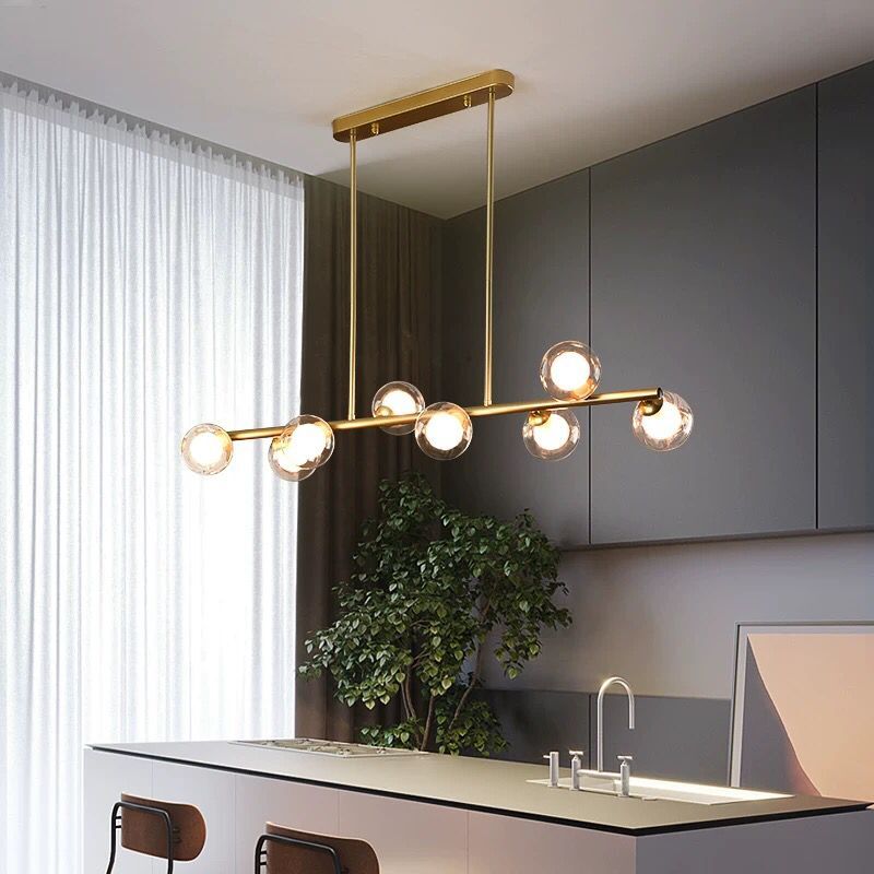 Nordic Modern Hanging Pendant Lights Global Linear Hanging Lamps for Dining Room