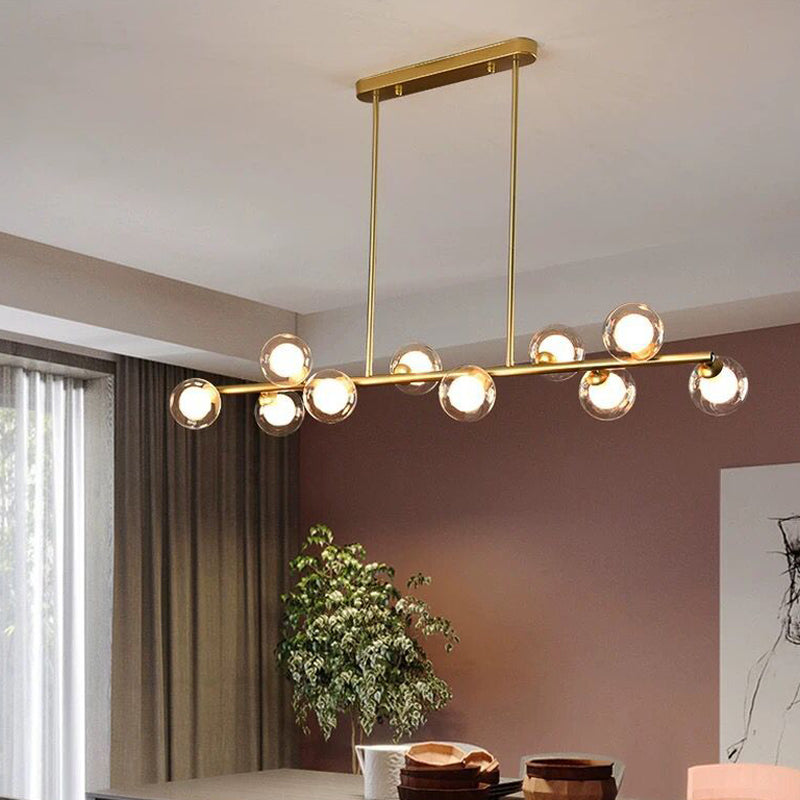 Nordic Modern Hanging Pendant Lights Global Linear Hanging Lamps for Dining Room