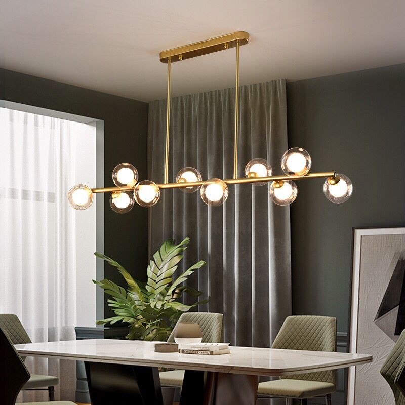 Nordic Modern Hanging Pendant Lights Global Linear Hanging Lamps for Dining Room