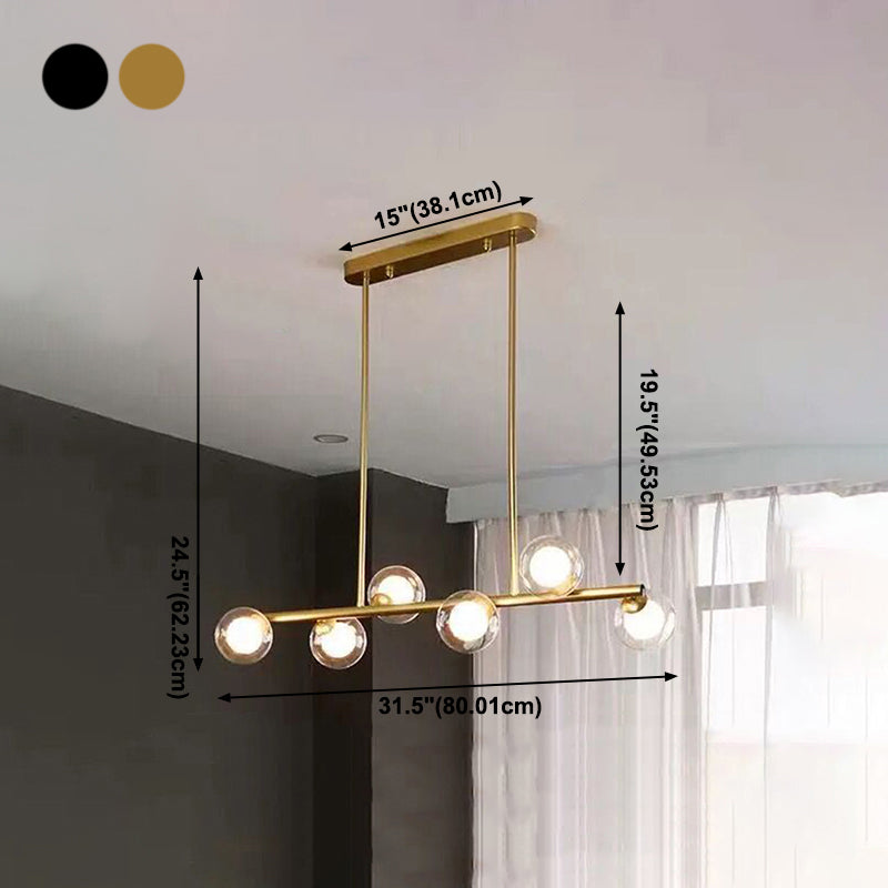Nordic Modern Hanging Pendant Lights Global Linear Hanging Lamps for Dining Room