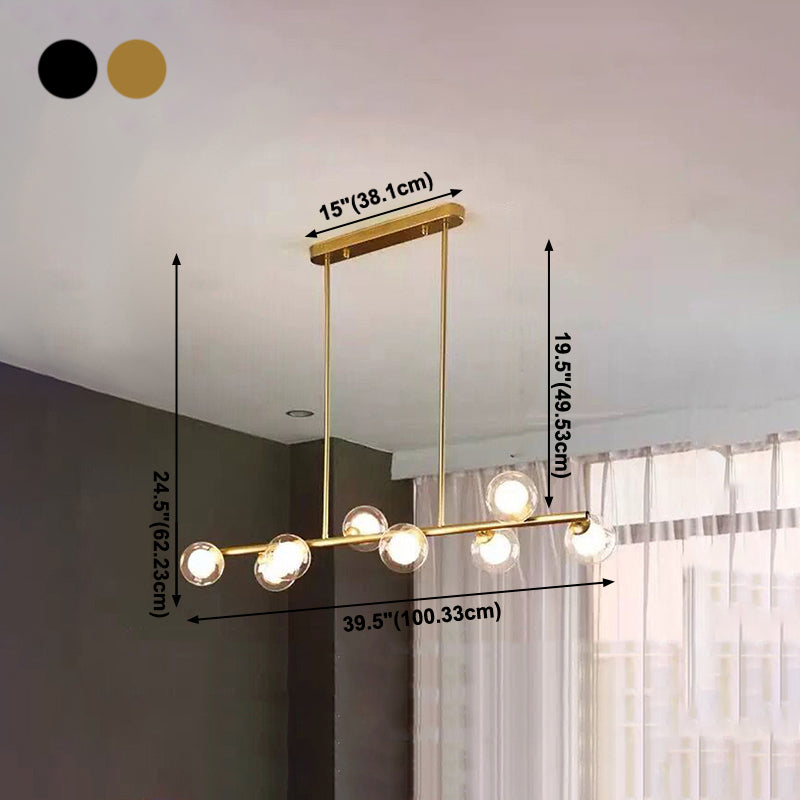 Nordic Modern Hanging Pendant Lights Global Linear Hanging Lamps for Dining Room