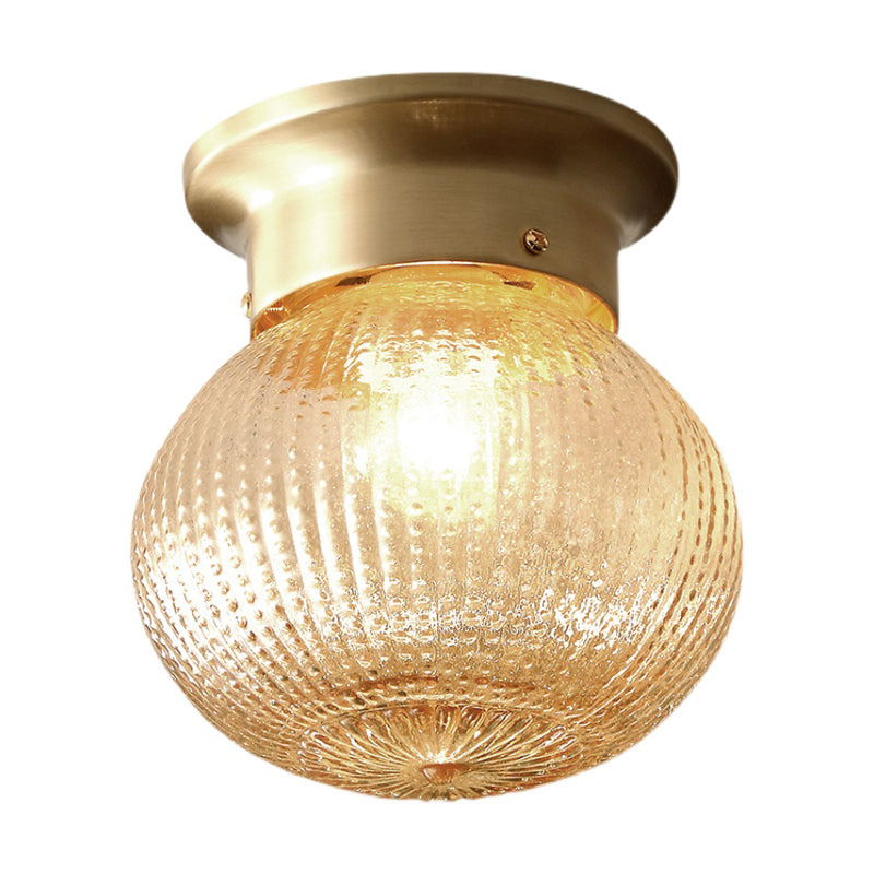 Plafonnier géométrique en verre et Bronze, Style créatif moderne, en cuivre, pour couloir