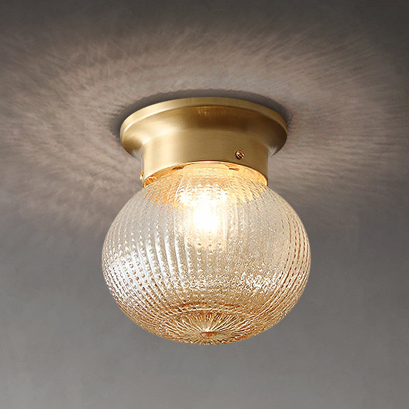Plafonnier géométrique en verre et Bronze, Style créatif moderne, en cuivre, pour couloir