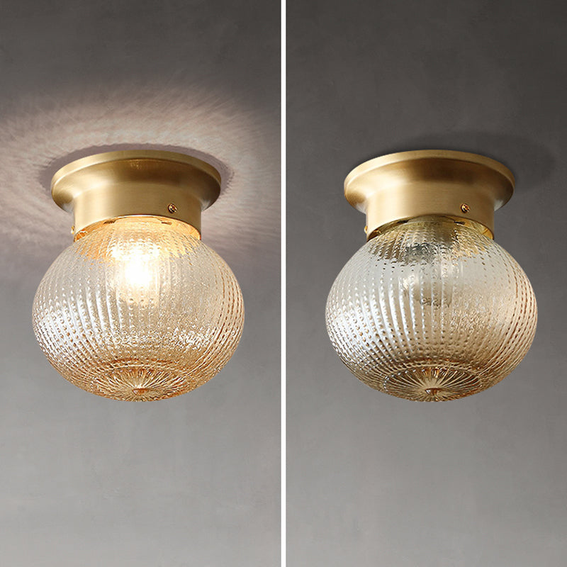 Plafonnier géométrique en verre et Bronze, Style créatif moderne, en cuivre, pour couloir
