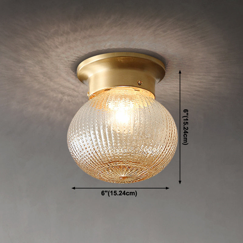 Plafonnier géométrique en verre et Bronze, Style créatif moderne, en cuivre, pour couloir