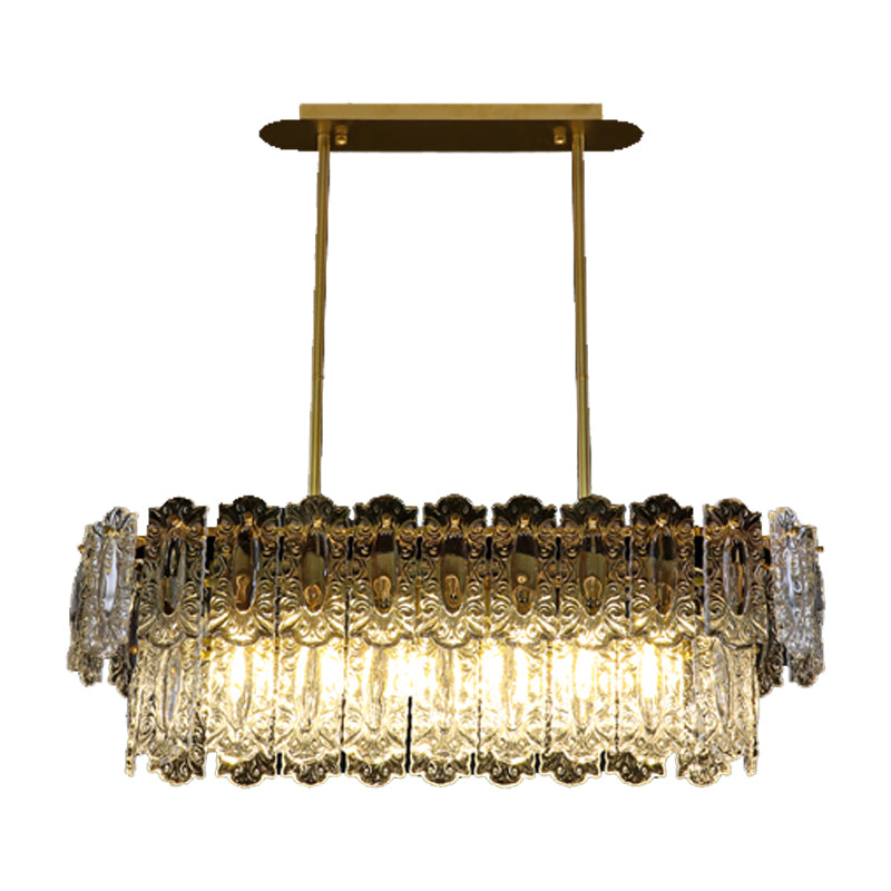 Rectangle Island Lighting Fixtures Modern Glass Island Lighting with Glass Shade