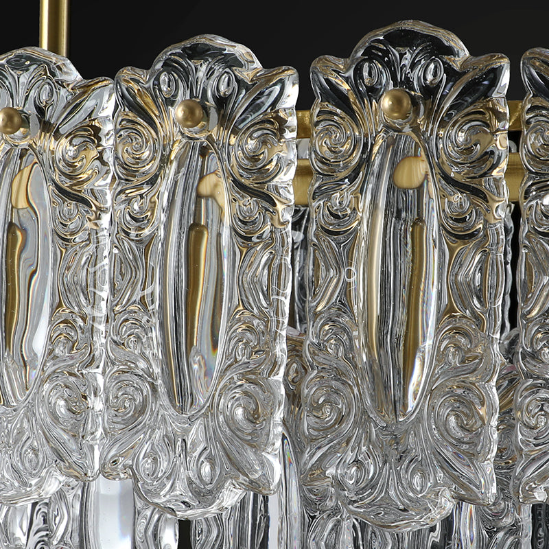 Rectangle Island Lighting Fixtures Modern Glass Island Lighting with Glass Shade