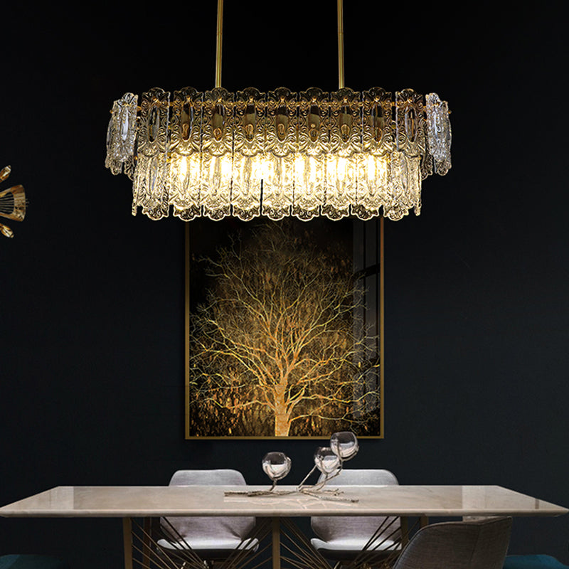 Rectangle Island Lighting Fixtures Modern Glass Island Lighting with Glass Shade