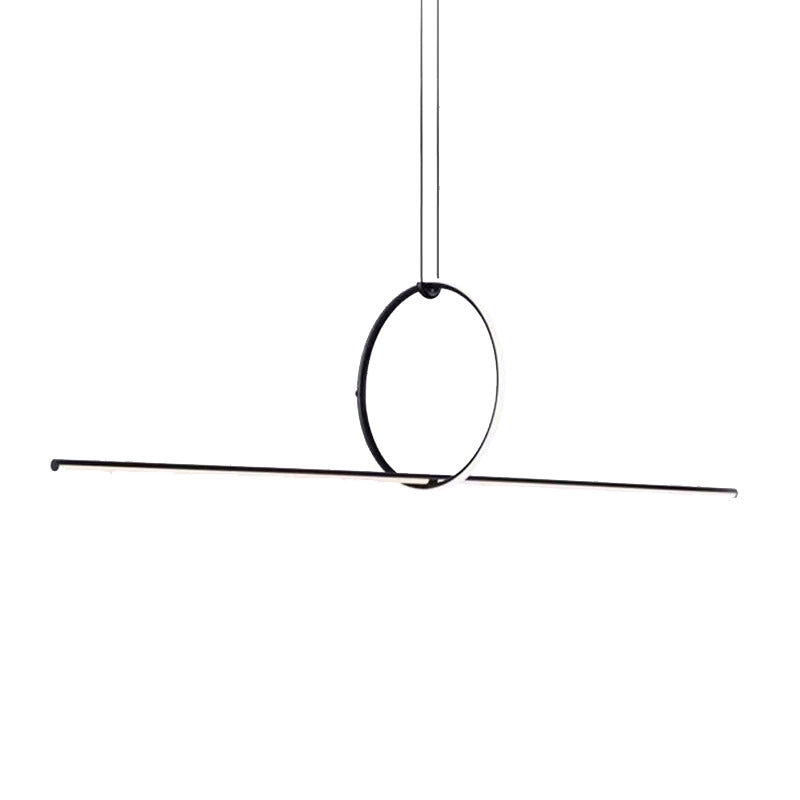 Minimaliste moderne à LED LEDTANT Metal 2 Light Island Light for Dining Room