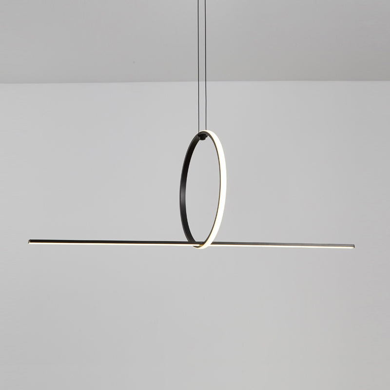 Minimaliste moderne à LED LEDTANT Metal 2 Light Island Light for Dining Room