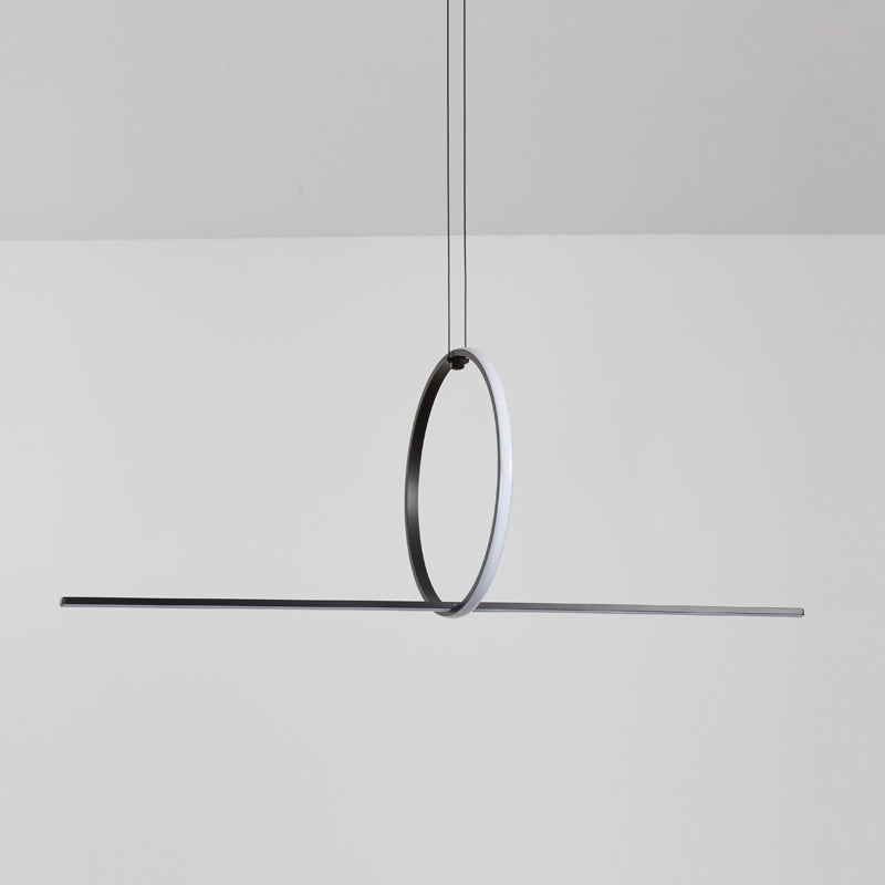 Minimaliste moderne à LED LEDTANT Metal 2 Light Island Light for Dining Room