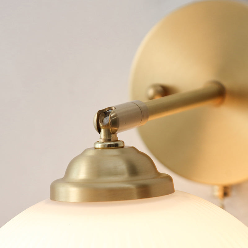 Glass 1-Light Geometric Wall Lighting Modern Style Wall Mounted Light Fixture in White