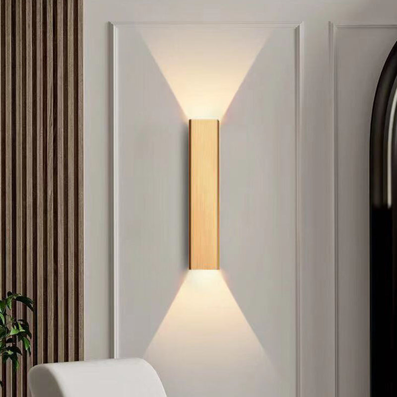 2 Lights Metal Wall Light Modern Style Square Shape Wall Mount Light Fixture