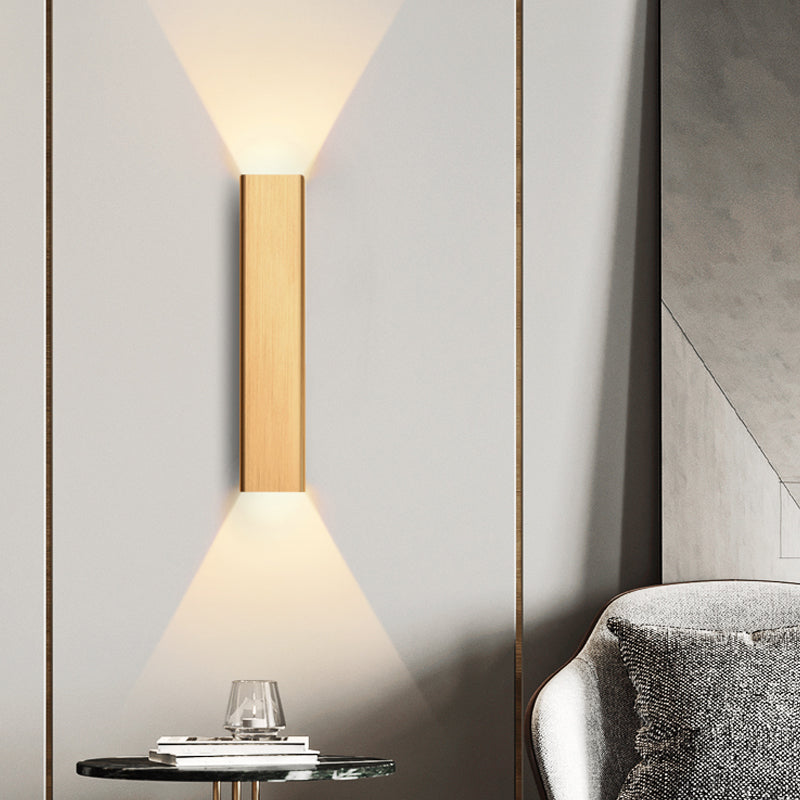 2 Lights Metal Wall Light Modern Style Square Shape Wall Mount Light Fixture