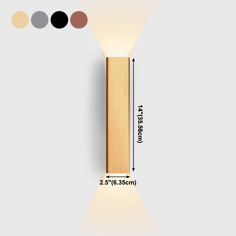 2 Lights Metal Wall Light Modern Style Square Shape Wall Mount Light Fixture