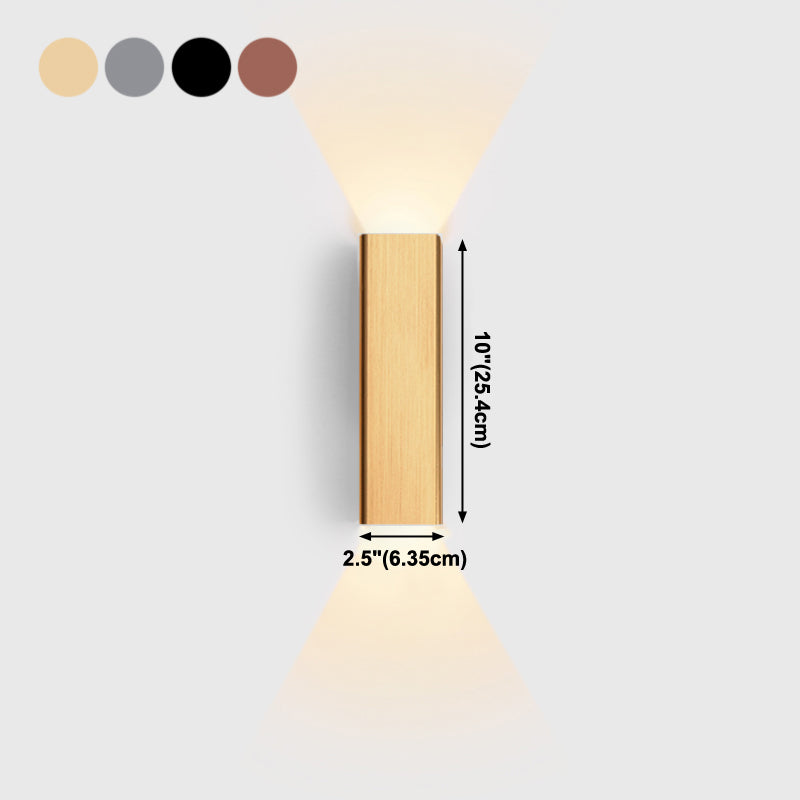 2 Lights Metal Wall Light Modern Style Square Shape Wall Mount Light Fixture