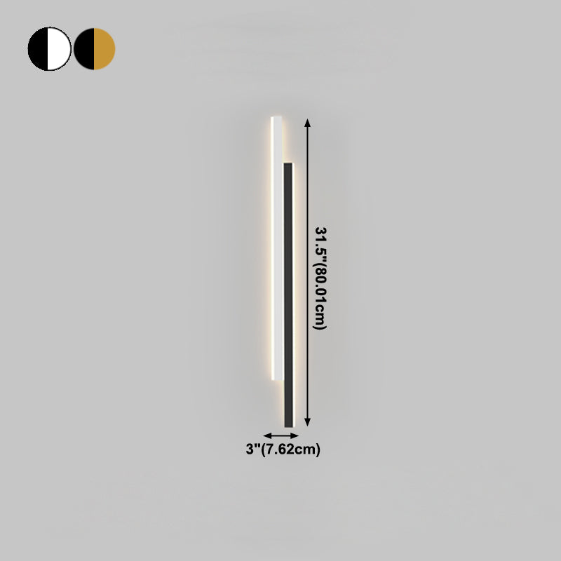 2 luces Luz de pared de metal lineal Luz de montaje de pared de estilo moderno