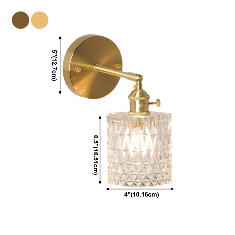 1 lumière de mi-cylindre luminaire en verre luminaire de style moderne