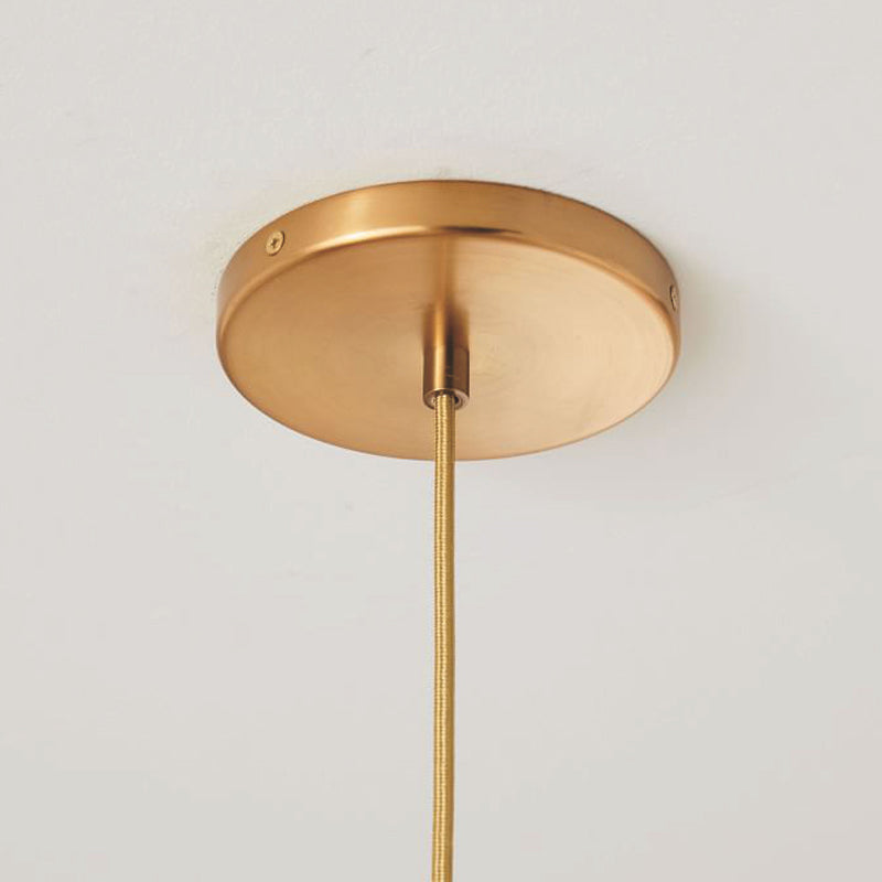 Glass Globe Pendant Light in Modern Artistic Style Electroplate Iron Hanging Lamp